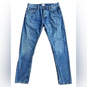 TODD SNYDER $198 Selvedge Slim Fit Indigo Worn Wash Jeans 34x34 Luxury Denim